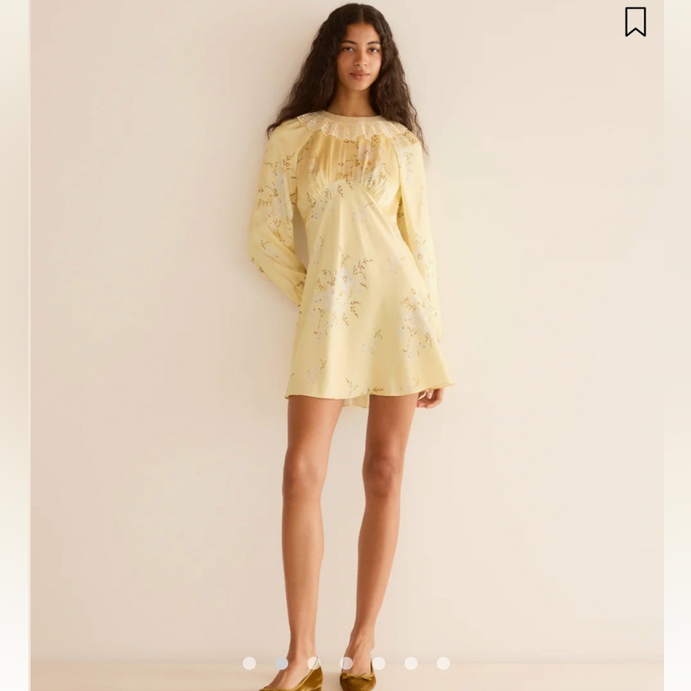 Down Minna Dress in Yellow Floral